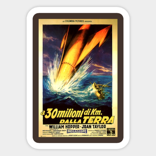 Classic Science Fiction Movie Poster - 30 Million Kilometers to Terra Sticker by Starbase79